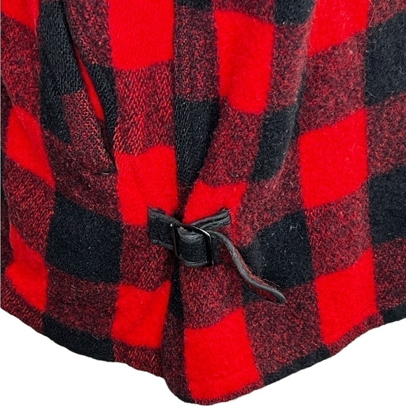 Woolrich Men’s Buffalo Red Black Plaid Wool Zip Up Jacket - Picture 9 of 13